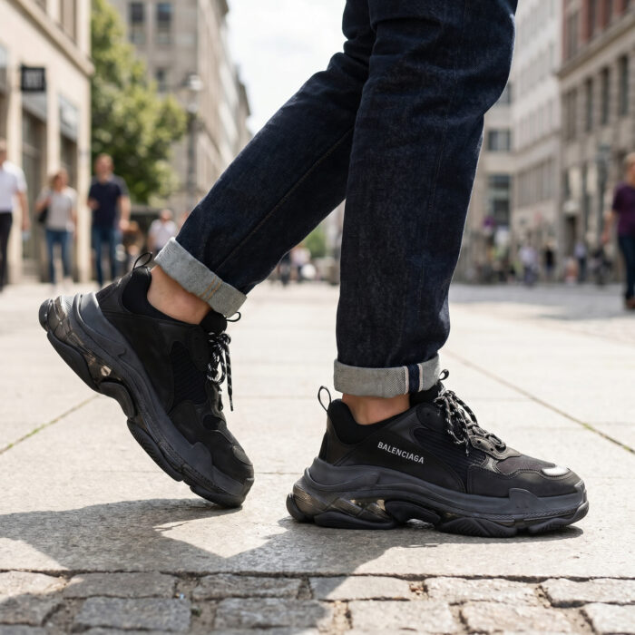 Balenciaga Triple S Black Clear Sole Sneakers [Lifestyle AI]
