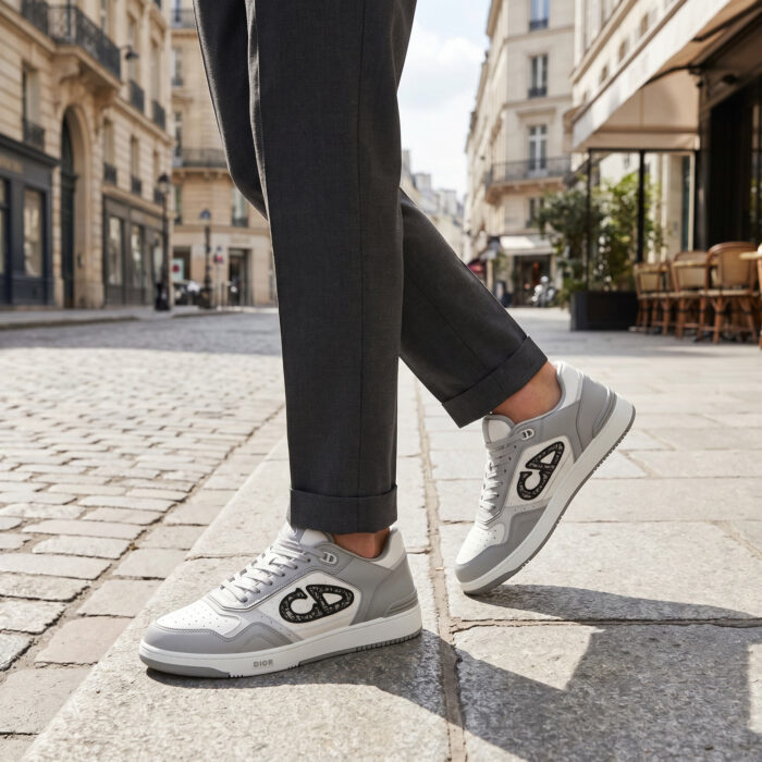DiorB57 Dribble Low-Top Sneaker White and Grey Oblique [Lifestyle AI]