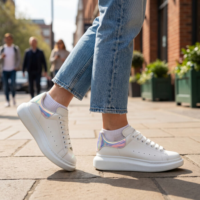 Alexander McQueen Oversized Sneaker White Iridescent [Lifestyle AI]