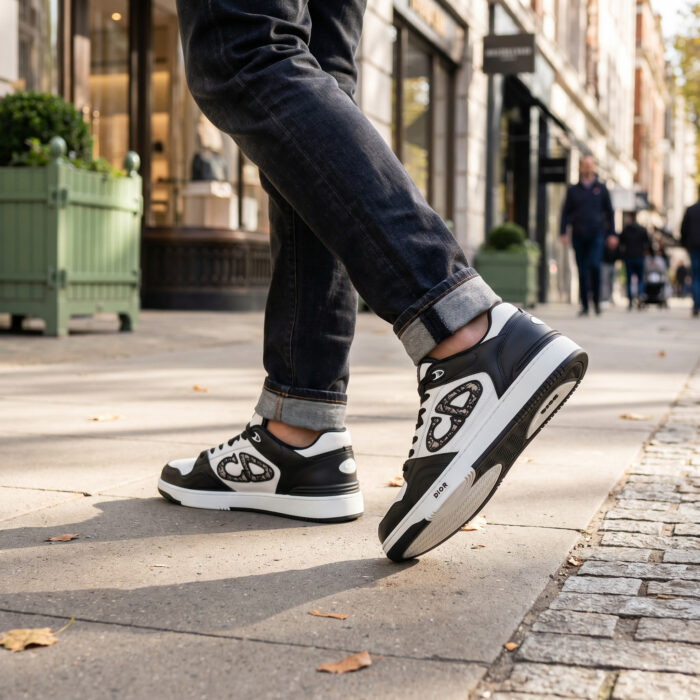 Dior B57 Dribble Low-Top Sneaker in Black and White Oblique Jacquard [Lifestyle AI]