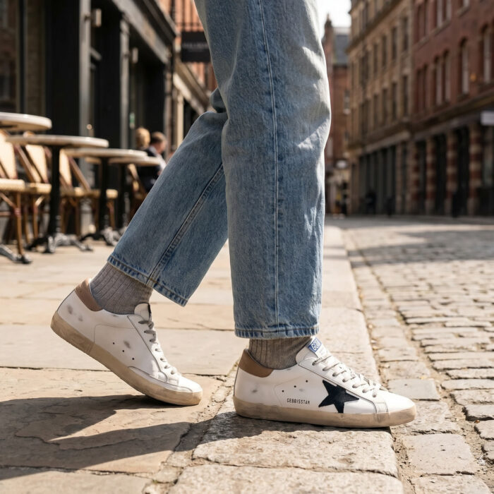 Golden Goose Super-Star Handcrafted Distressed Leather Sneaker [Lifestyle AI]