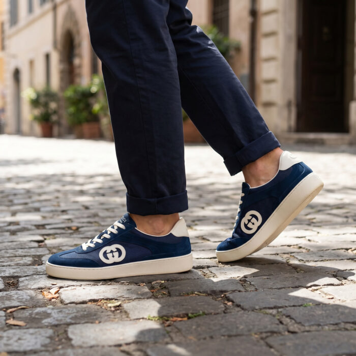 Gucci G74 Interlocking G Blue Suede [Lifestyle AI]