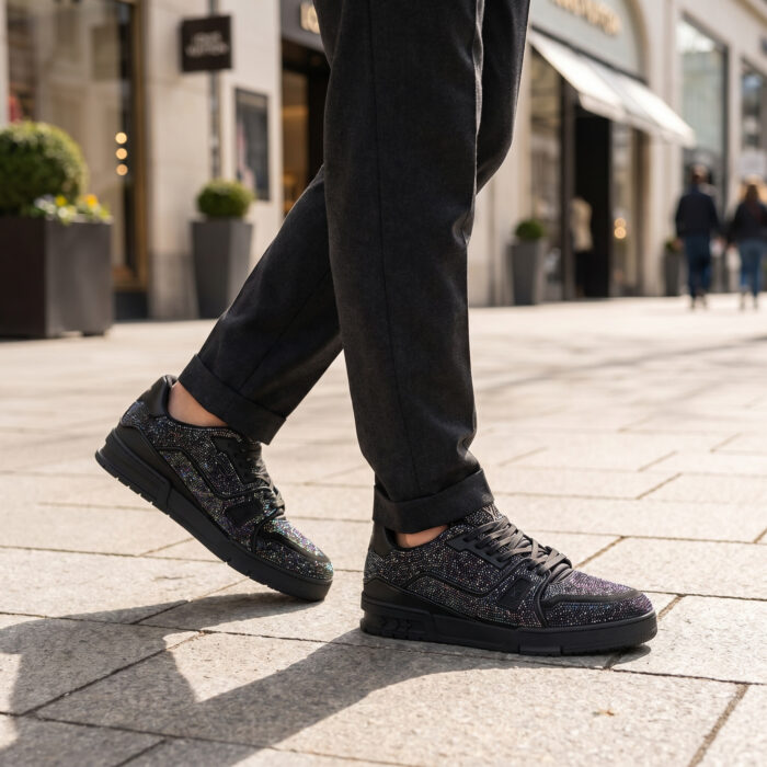 Louis Vuitton Trainer Black Multicolor Rhinestone Special Edition [Lifestyle AI]