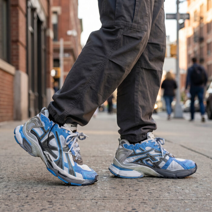 Balenciaga Runner Sneaker Blue White Grey Distressed [Lifestyle AI]