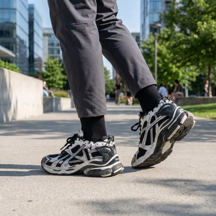 Balenciaga Runner Sneaker Distressed Edition Black White [Lifestyle AI]