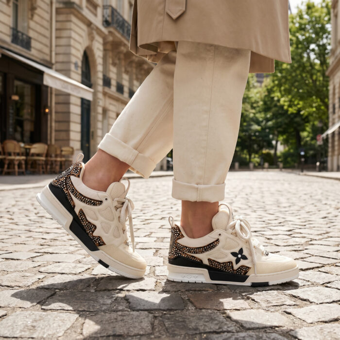 Louis Vuitton LV Trainer Studded Beige Black Brown [Lifestyle AI]