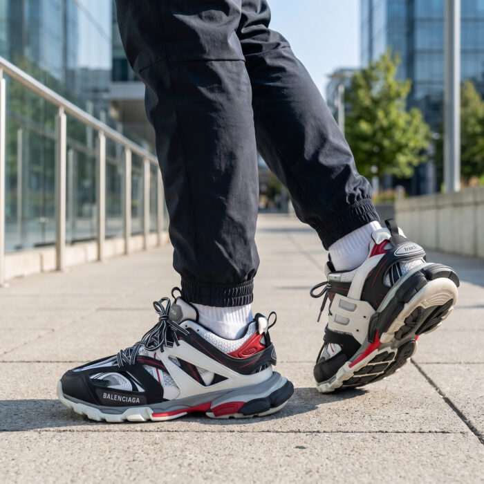 Balenciaga Track Sneaker Black Red White Silver BL060 [Lifestyle AI]