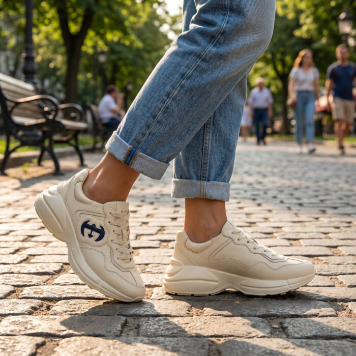 Gucci Rhyton Interlocking G Ivory Blue [Lifestyle AI]