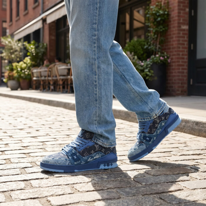 Louis Vuitton Trainer Monogram Denim Blue [Lifestyle AI]