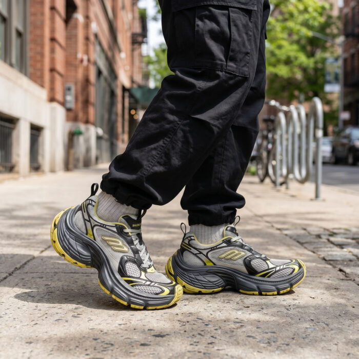 Balenciaga 10XL Sneaker Grey Yellow Distressed [Lifestyle AI]