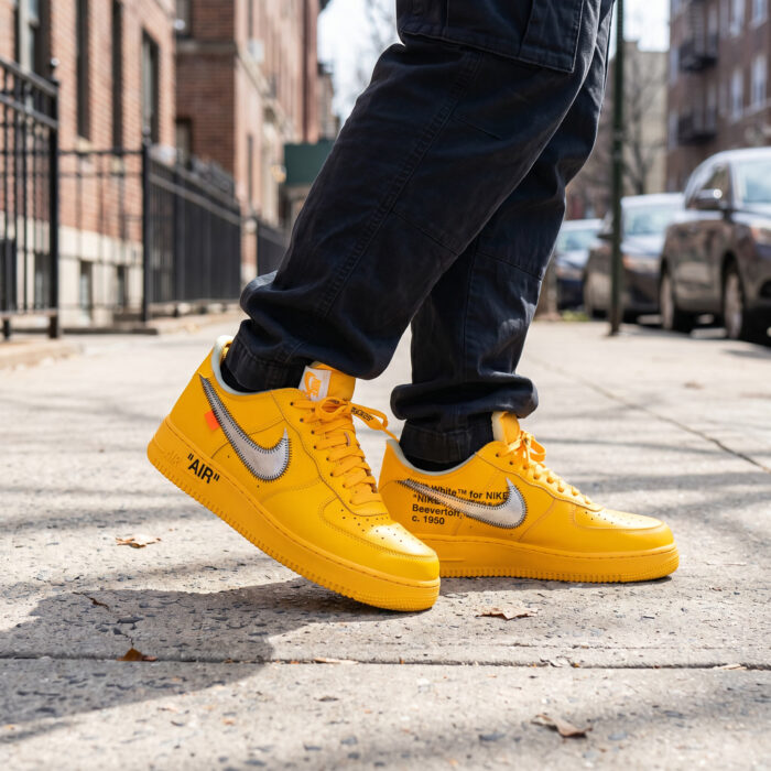 Nike Air Force 1 Low x Off-White University Gold Lemonade [Lifestyle AI]