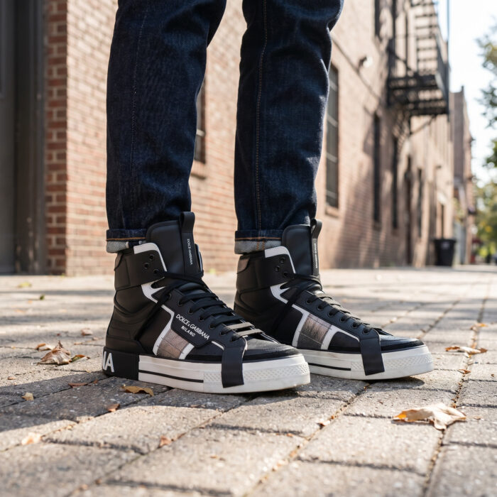 Dolce & Gabbana 2.Zero High Top - Black/White/Silver [Lifestyle AI]