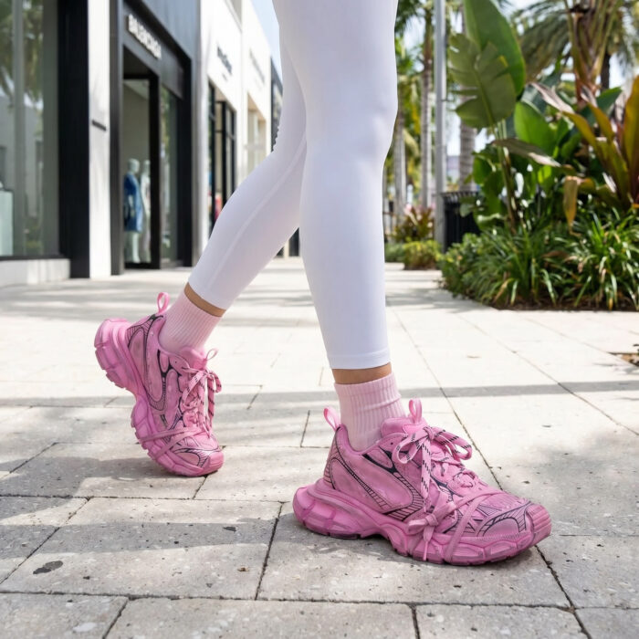 Balenciaga 3XL Pink Distressed Chunky Sneakers [Lifestyle AI]