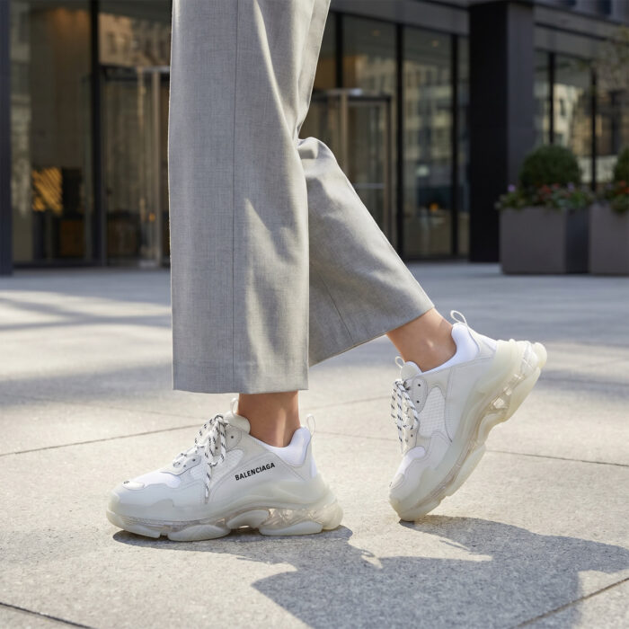 Balenciaga Triple S Sneaker White Clear Sole [Lifestyle AI]