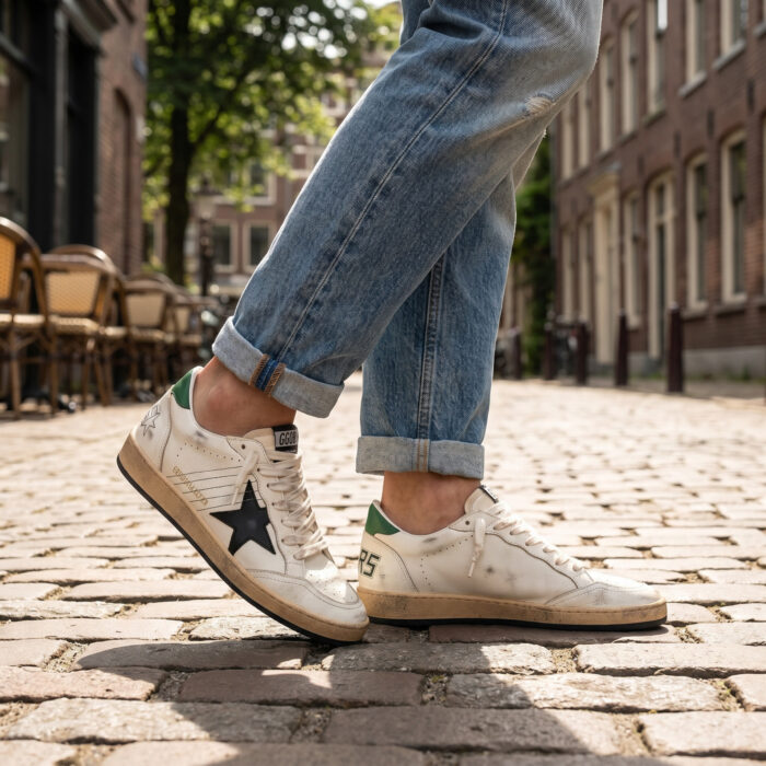 Golden Goose Ballstar White Green Star Black [Lifestyle AI]