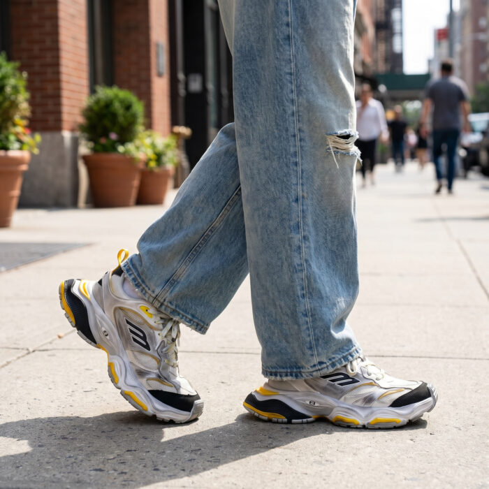 Balenciaga Cargo Sneaker Worn-Out Grey Yellow Black [Lifestyle AI]