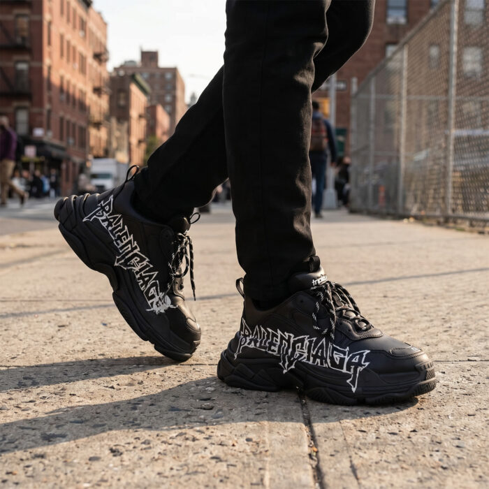 Balenciaga Triple S DIY Metal Artwork Black [Lifestyle AI]