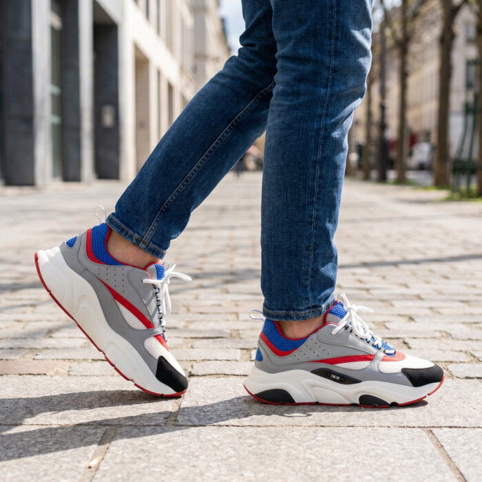 Dior B22 'Grey Red Blue' Luxury Sneakers [Lifestyle AI]