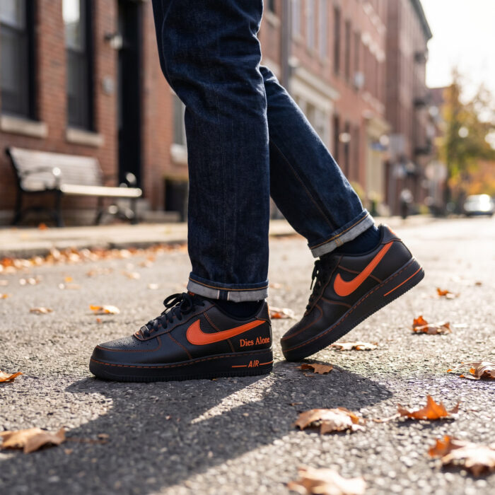 Nike Air Force 1 Low x Vlone Limited Edition Black Orange [Lifestyle AI]