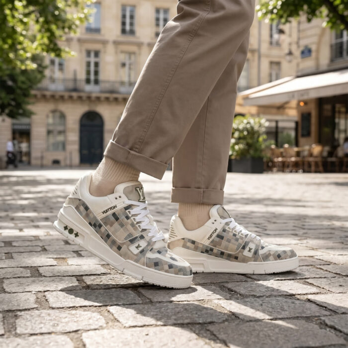 Louis Vuitton LV Trainer Damoflage Beige Camouflage [Lifestyle AI]
