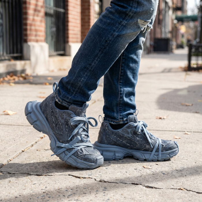 Balenciaga 3XL Blue Distressed Oversized Sneakers [Lifestyle AI]