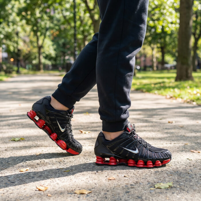Nike Shox TL x Skepta Black and University Red [Lifestyle AI]