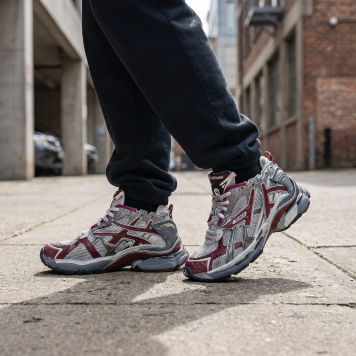 Balenciaga Runner Sneaker Burgundy Silver Distressed [Lifestyle AI]