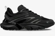 Side profile of a Christian Dior B44 Blade sneaker in black with grey accents and chunky sole. - SKU 3SN306ZZY