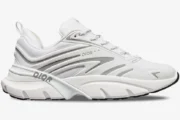 Side profile of Christian Dior B44 Blade x Lewis Hamilton sneakers in white and grey. - SKU 3SN306ZZY_H080