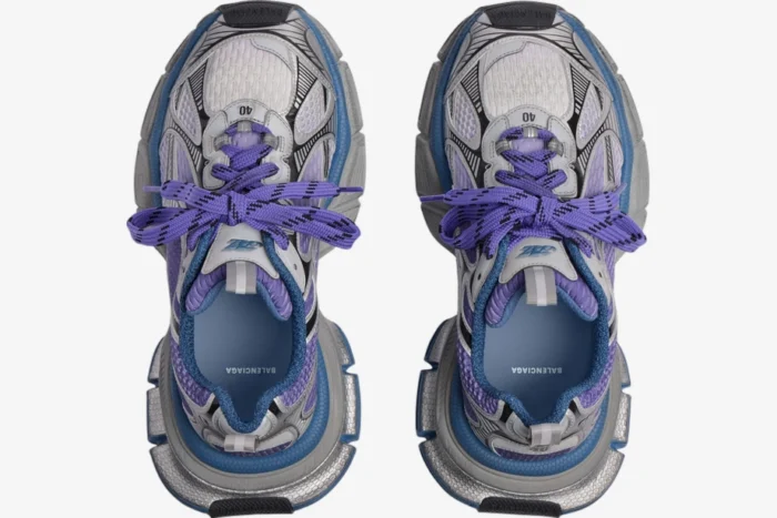 Balenciaga 3XL Gradient Purple / Grey Distressed Sneaker - Image 6