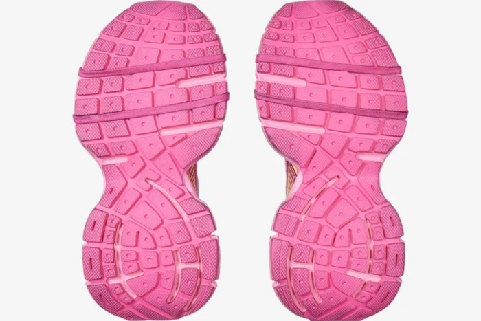 Balenciaga 3xl Pink / Yellow Distressed Sneakers - Image 7