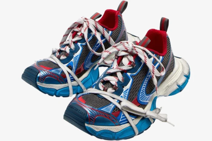 Balenciaga 3XL Sneaker Worn-Out Blue Red - Image 7