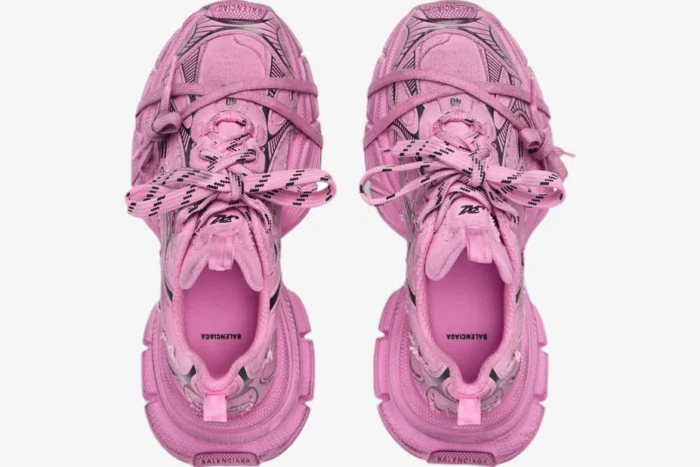Balenciaga 3XL Pink Distressed Chunky Sneakers - Image 6