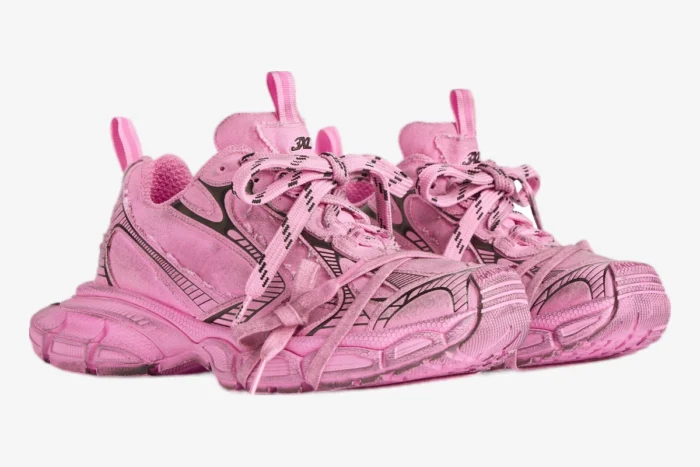 Balenciaga 3XL Pink Distressed Chunky Sneakers - Image 2