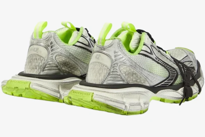 Balenciaga 3XL Sneaker 'Grey Black Green' Distressed Edition - Image 6
