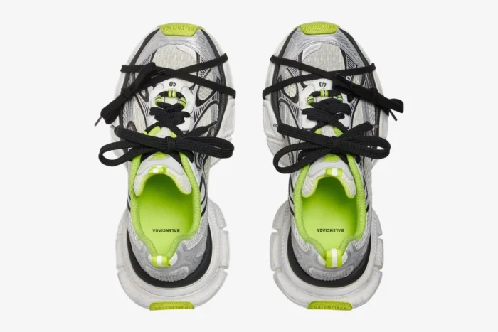 Balenciaga 3XL Sneaker 'Grey Black Green' Distressed Edition - Image 2