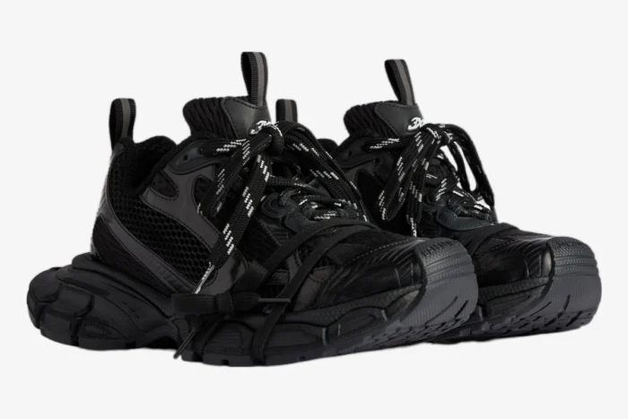 Balenciaga 3XL Sneaker 'Black' Distressed Edition - Image 2