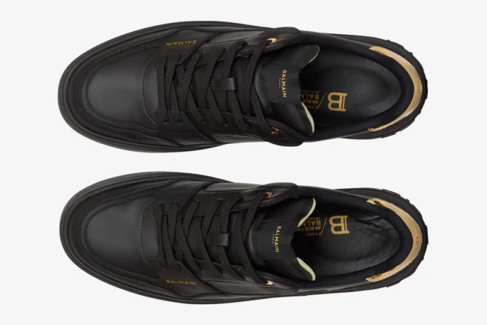 Balmain B-Court Flip Low-Top Black Gold - Image 6