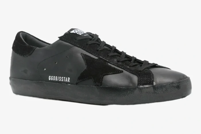 Golden Goose Superstar 'Black' Distressed Leather Sneakers - Image 5