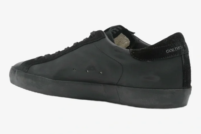 Golden Goose Superstar 'Black' Distressed Leather Sneakers - Image 6