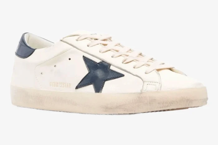 Golden Goose Superstar 'Beige Night Blue' Distressed Sneakers - Image 3