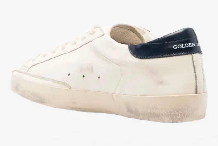 Golden Goose Superstar 'Beige Night Blue' Distressed Sneakers - Image 4