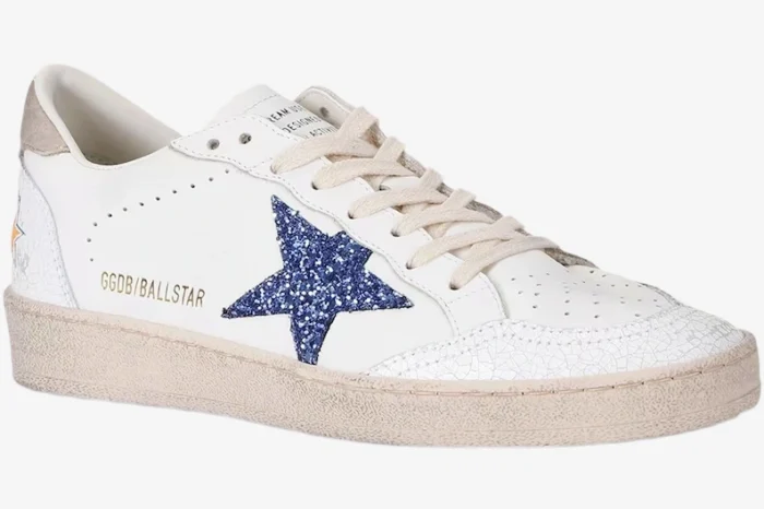 Golden Goose Ball Star Leather Blue Glitter - Image 3
