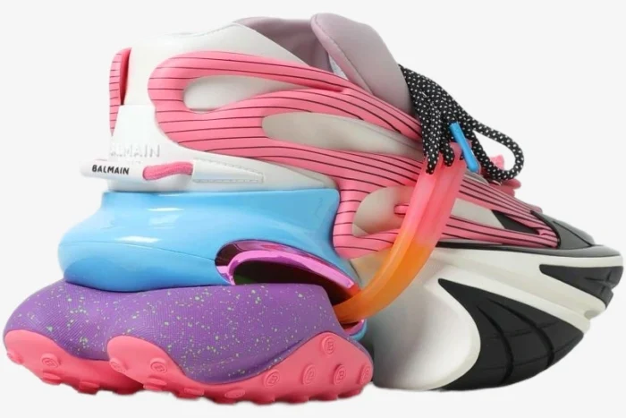 Balmain Unicorn Low Top Neoprene & Leather Multicolor - Image 6
