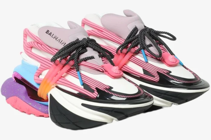 Balmain Unicorn Low Top Neoprene & Leather Multicolor - Image 5