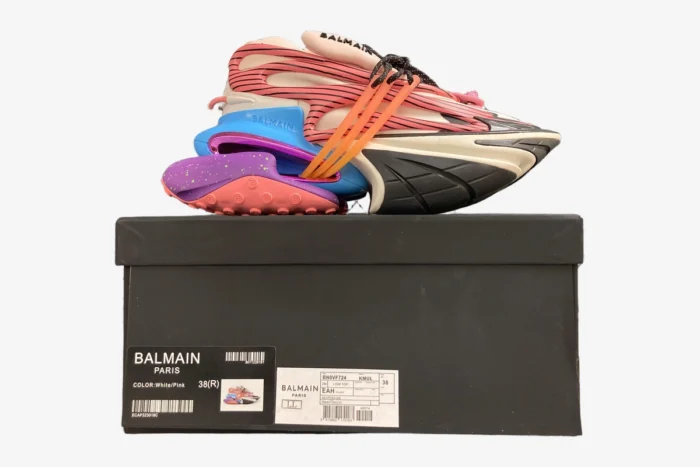 Balmain Unicorn Low Top Neoprene & Leather Multicolor - Image 8