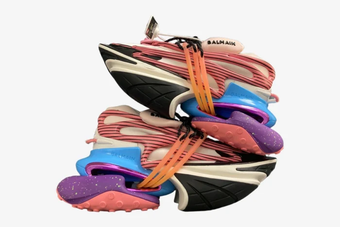 Balmain Unicorn Low Top Neoprene & Leather Multicolor - Image 9