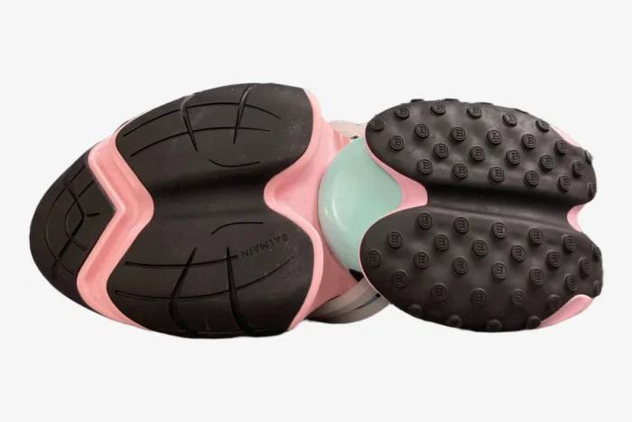 Balmain Unicorn Low Top Neoprene & Leather Blue Pink Green - Image 6