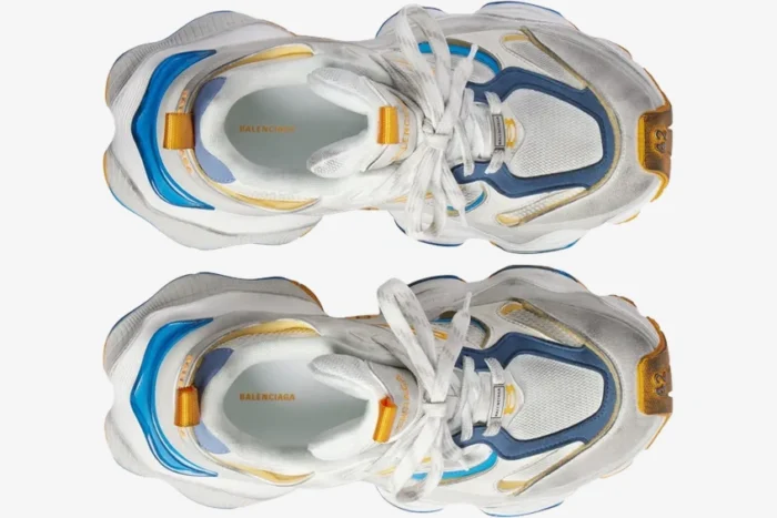 Balenciaga Cargo Sneaker Blue Yellow Distressed Edition - Image 2