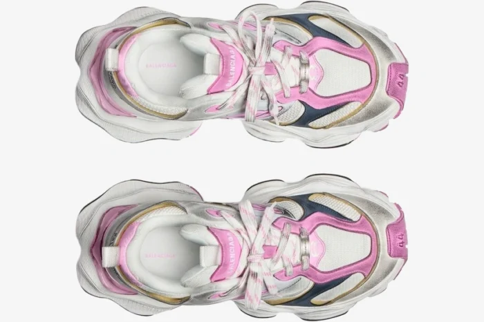 Balenciaga Cargo Sneakers Pink Distressed Edition - Image 6